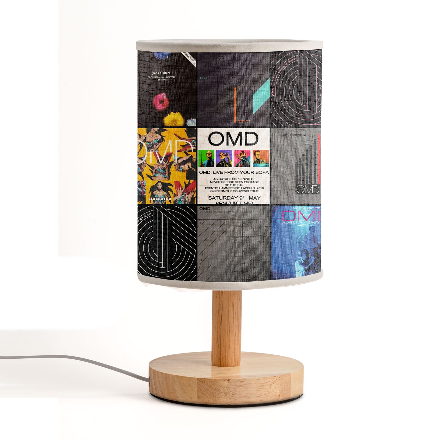 OMD Album Collage Lamp – Retro Synthpop Vibes Night Light