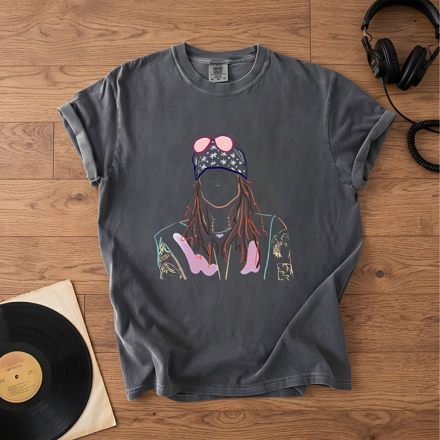 Axl Rose Minimalist Line Art Vintage T-Shirt – Retro Rock Music Axl Rose of Guns N' Roses Merch Tee