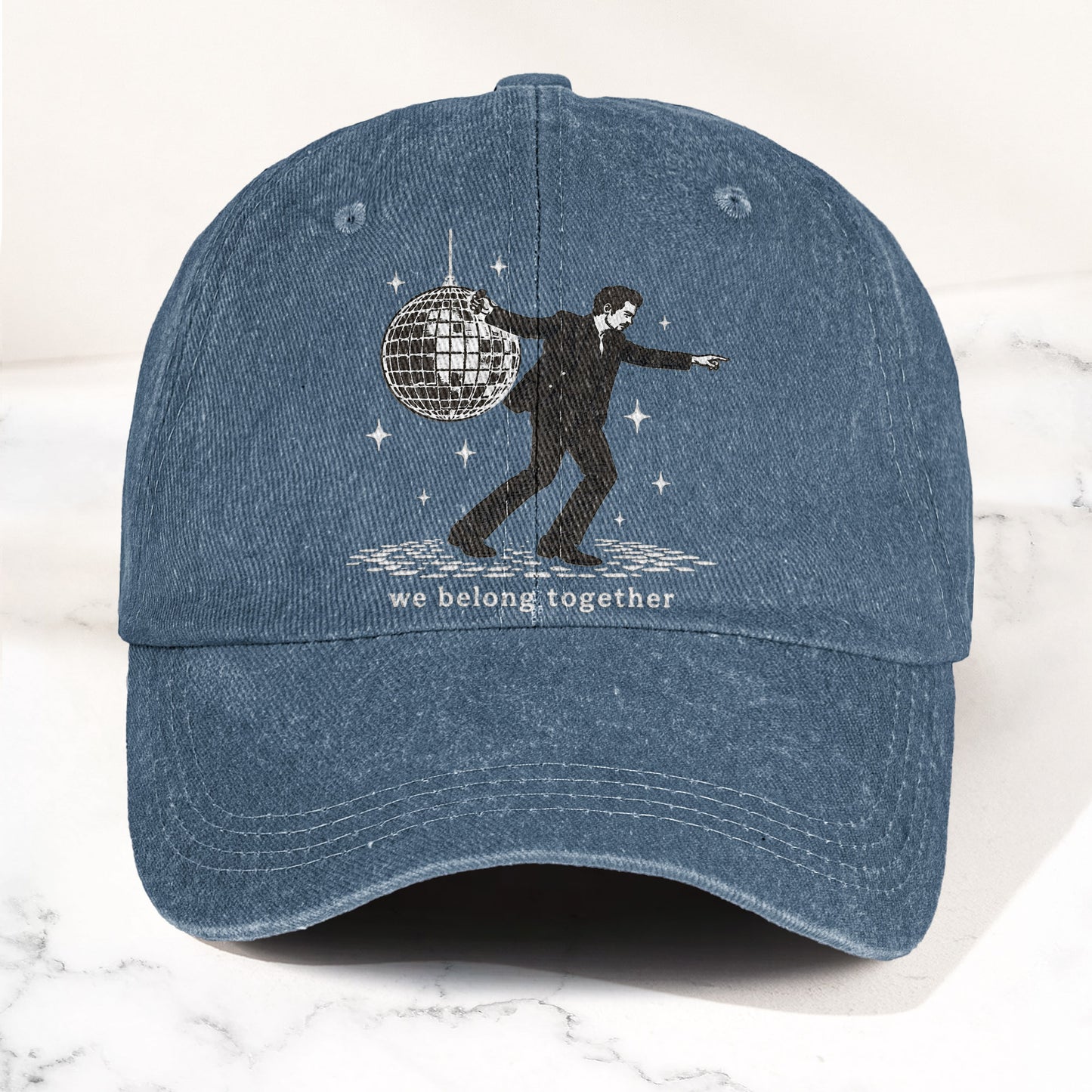 Harry Styles Dancing Under Disco Ball We Belong Together Denim Cap – Retro Vintage Dad Cap Gift For Dad (With Box)