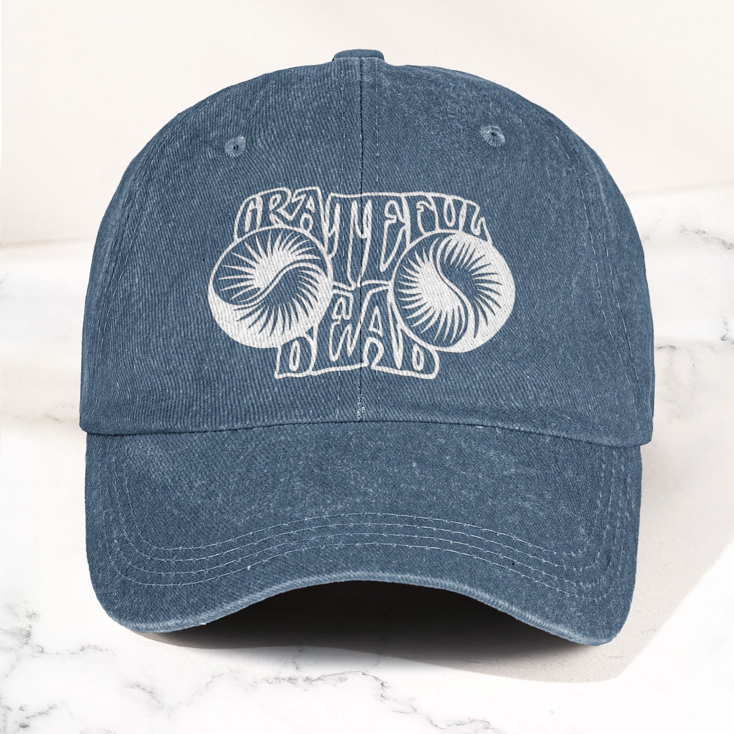 Grateful Dead Psychedelic Rock Music Merch Denim Cap – Retro Vintage Dad Cap Gift For Dad (With Box)