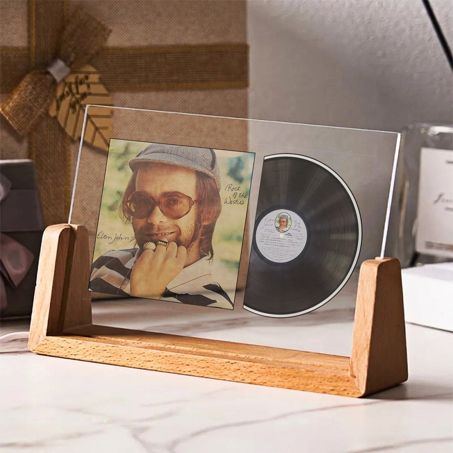 Elton John Rock of the Westies Acrylic Light – Classic Album Vinyl LED Display