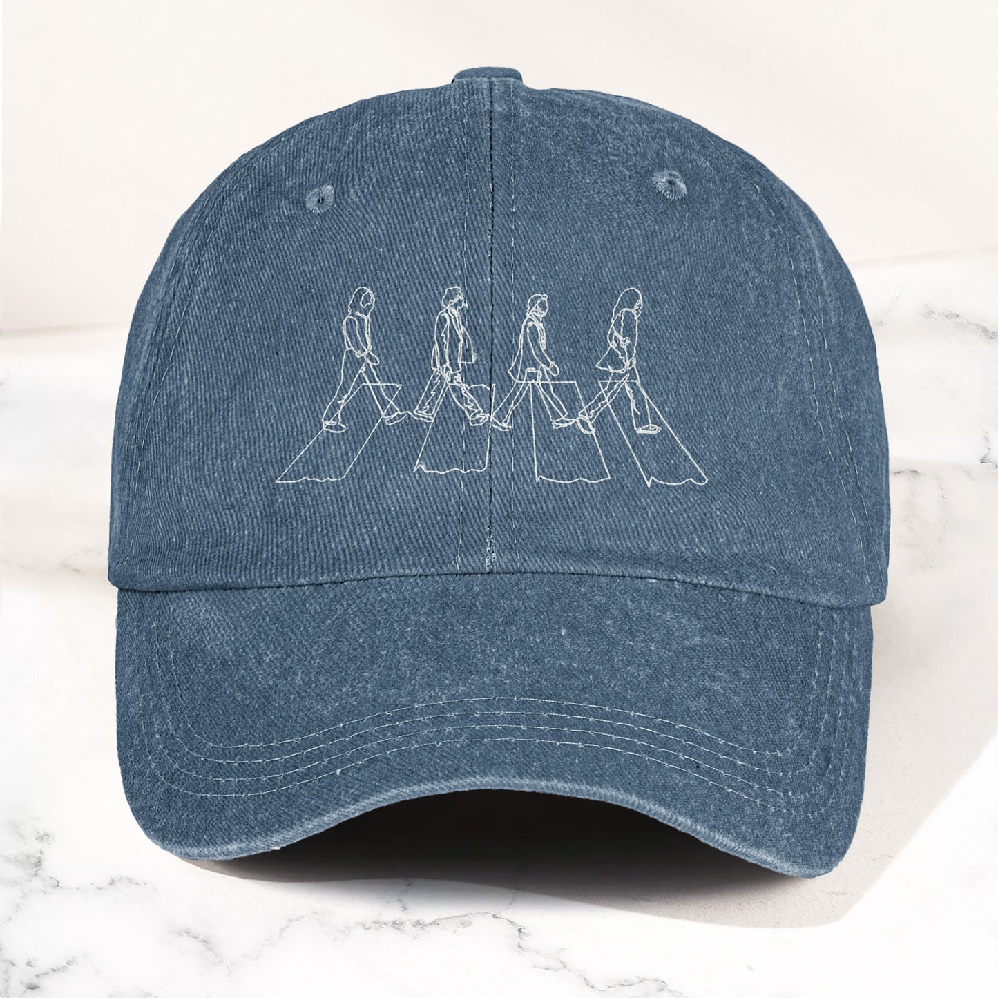 Abbey Road The Beatles Denim Dad Cap – Iconic Album Design (With BOX)