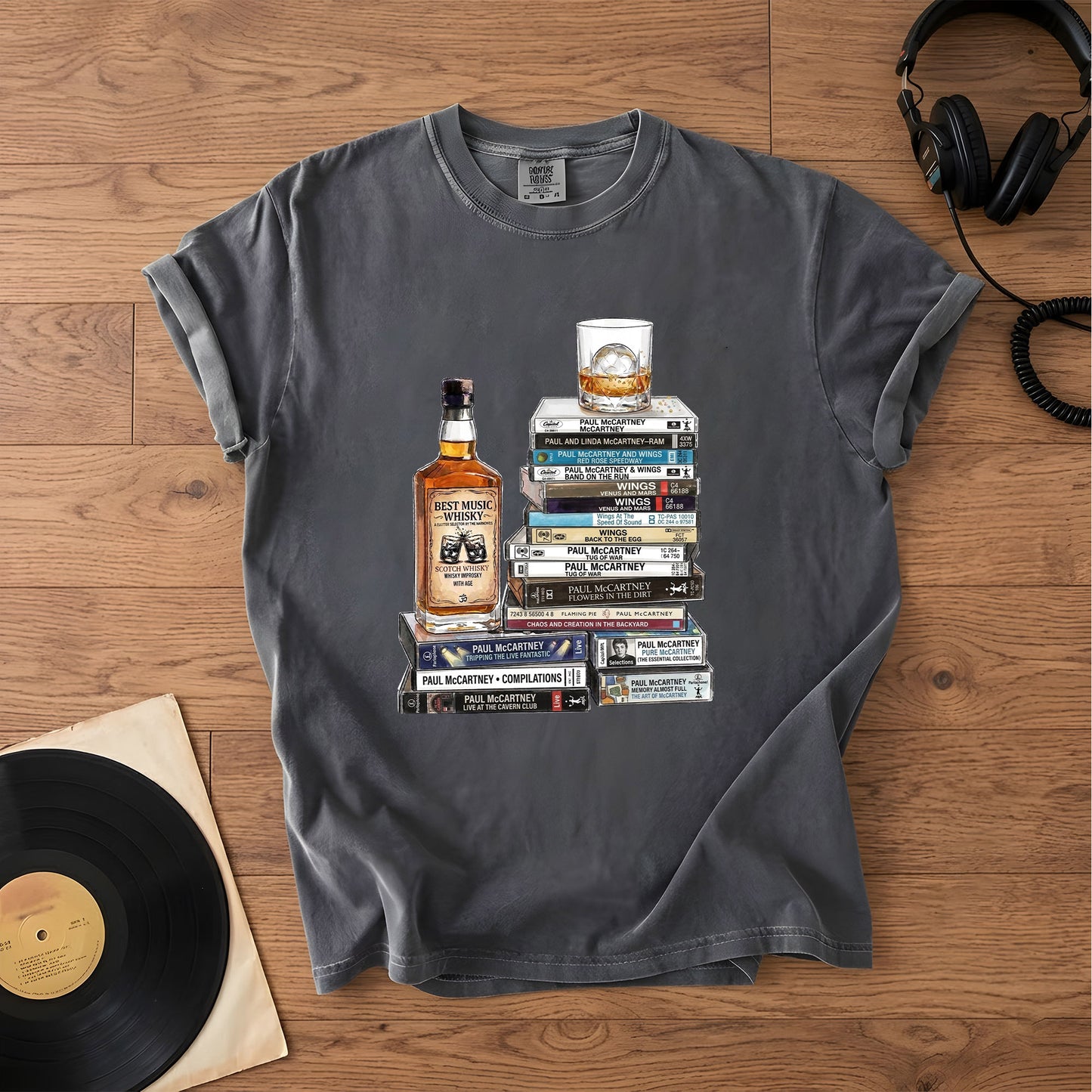 Paul McCartney Cassette Collection T-Shirt – Retro Music The Beatles Band Merch Tee