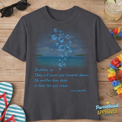 Jimmy Buffett Bubbles Up T-Shirt – Ocean Quote Beach Vibes Tee