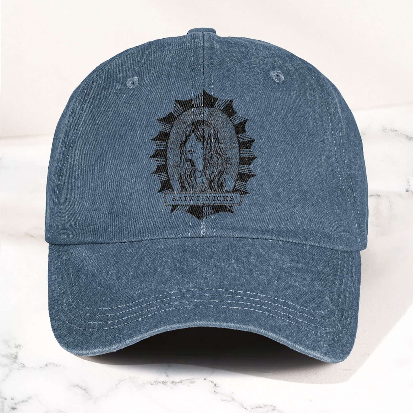 Saint Nicks Stevie Nicks Vintage Denim Cap – Retro Music Band Cap Gift For Dad (With Box)