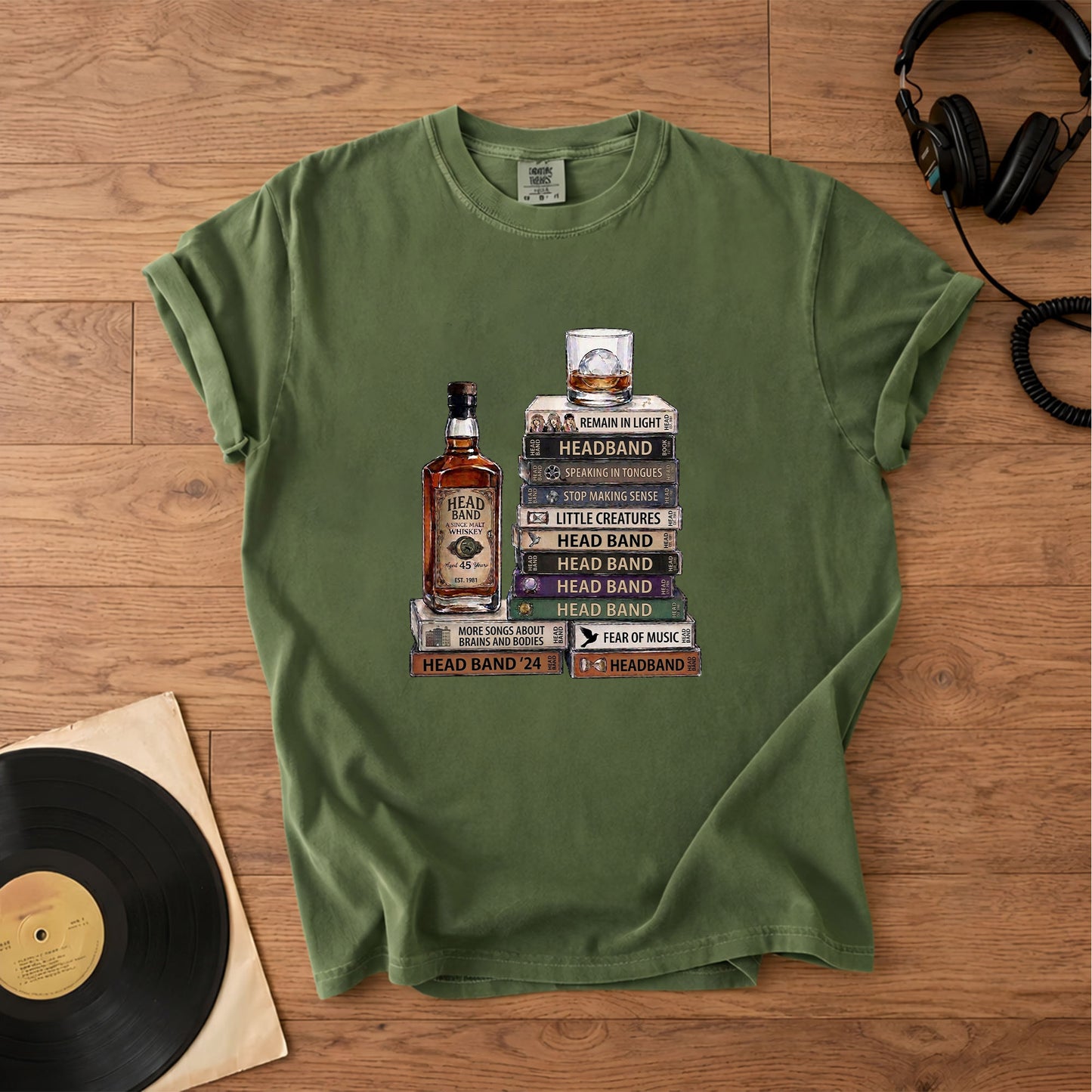 Talking Heads Cassette Album Collection T-Shirt – Retro Music Talking Heads Merch Tee