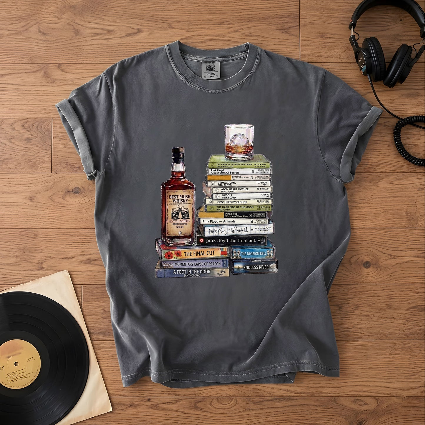 Pink Floyd Cassette Collection T-Shirt – Retro Music Pink Floyd Band Merch Tee