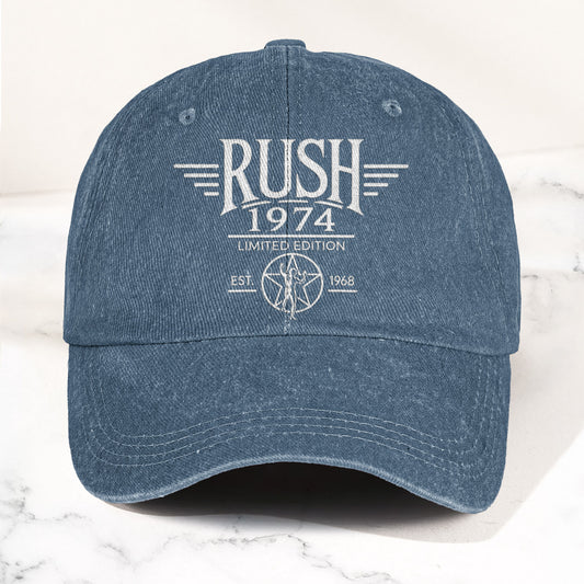 Rush Band Logo 1974 Starman Denim Cap – Vintage Dad Cap Gift For Dad (With Box)