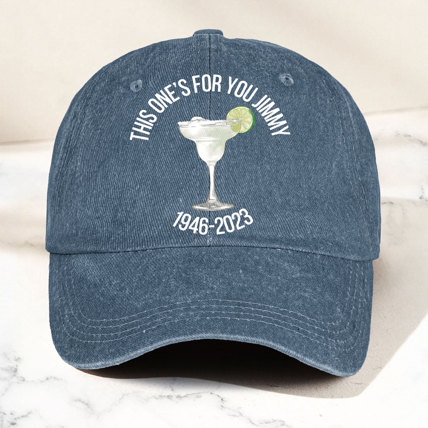 This one's for you Jimmy Denim Cap – Retro Jimmy Buffett Tribute Dad Hat (With Box)