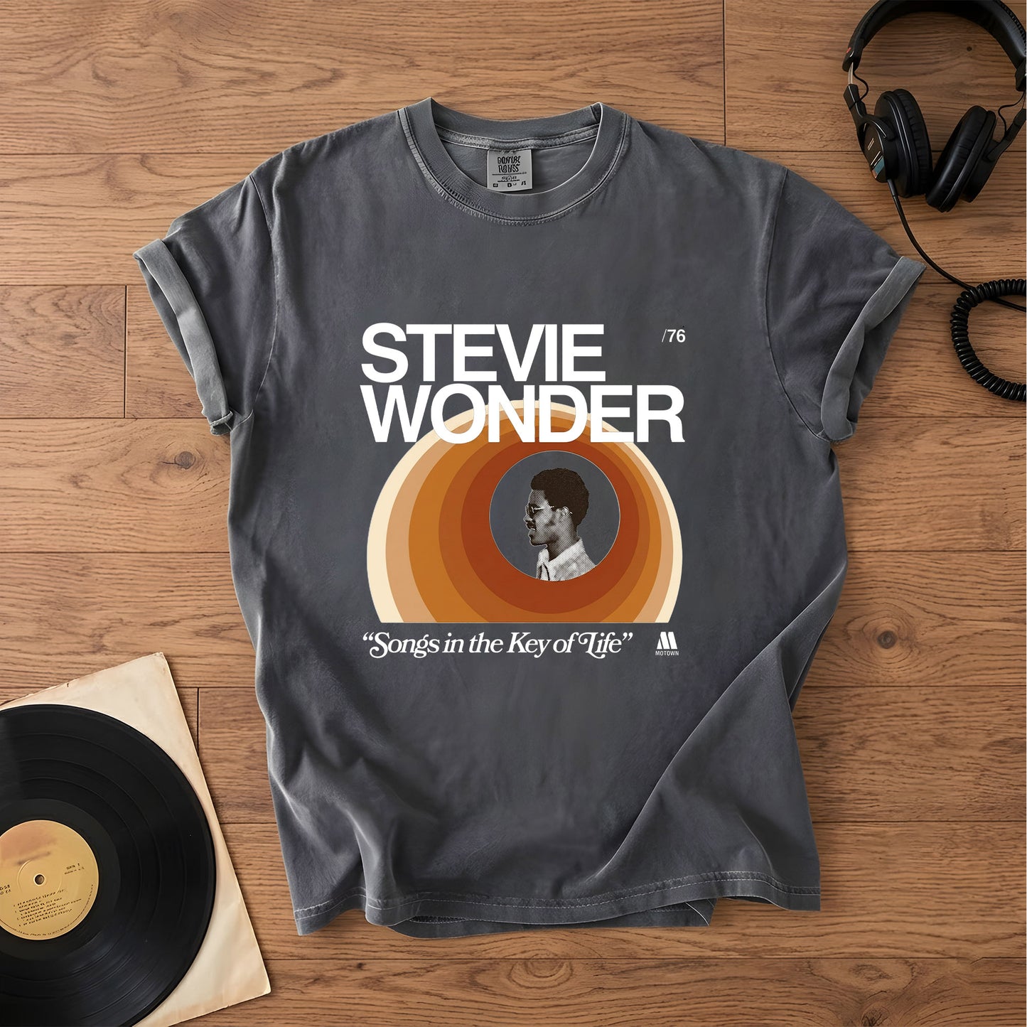 Stevie Wonder Songs in the Key of Life Vintage Tee Unisex T-Shirt – Retro Rock Music Bands Merch Tee