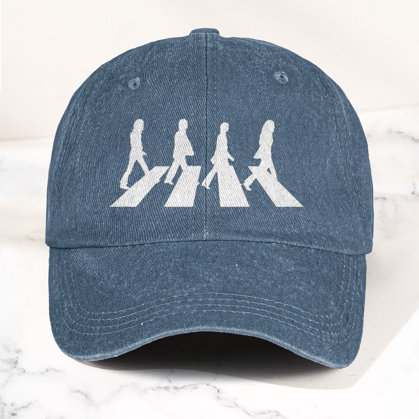 Retro The Beatles Abbey Road Denim Cap – Retro Rock Music Fan Cap (With Box)