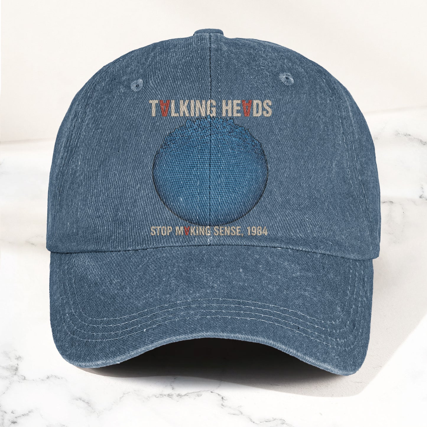Talking Heads Stop Making Sense 1984 Graphic Denim Cap – Retro Rock Music Fan Cap (With Box)