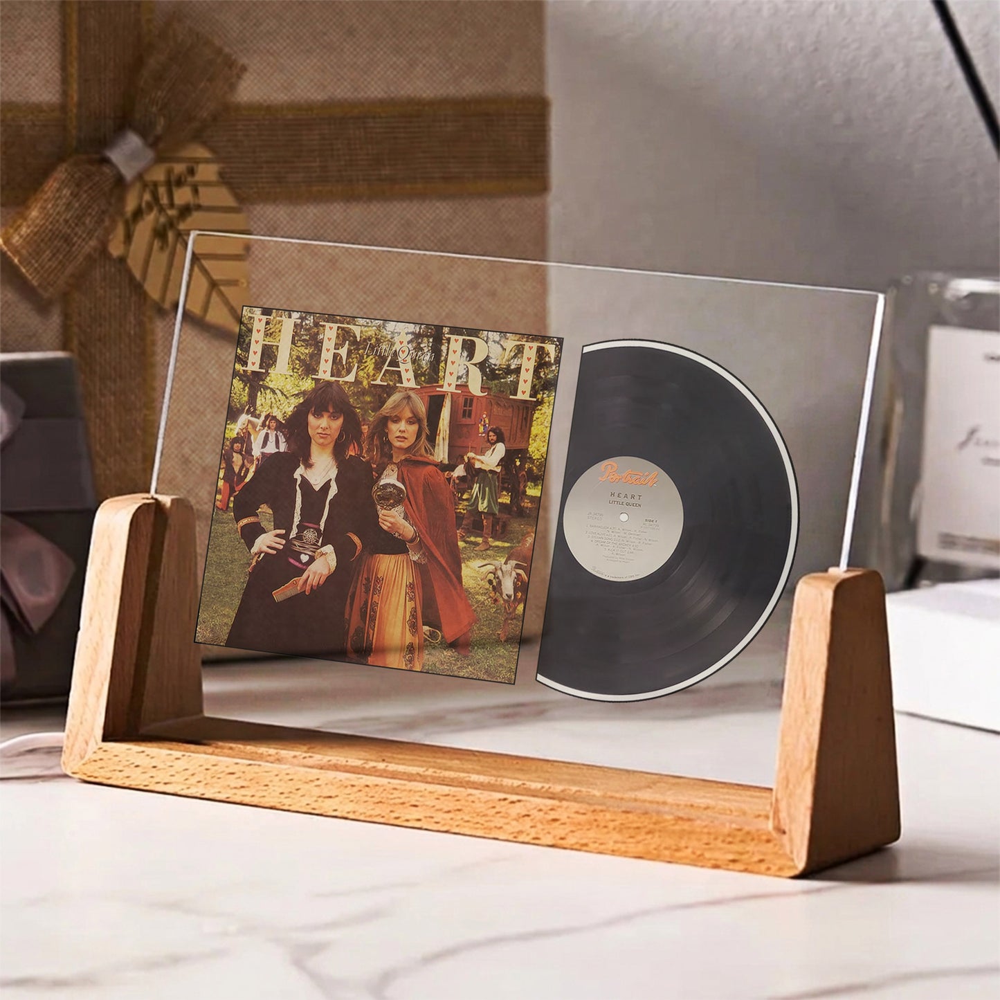 Heart Little Queen Iconic Album Acrylic Light – Classic Rock Vinyl LED Display