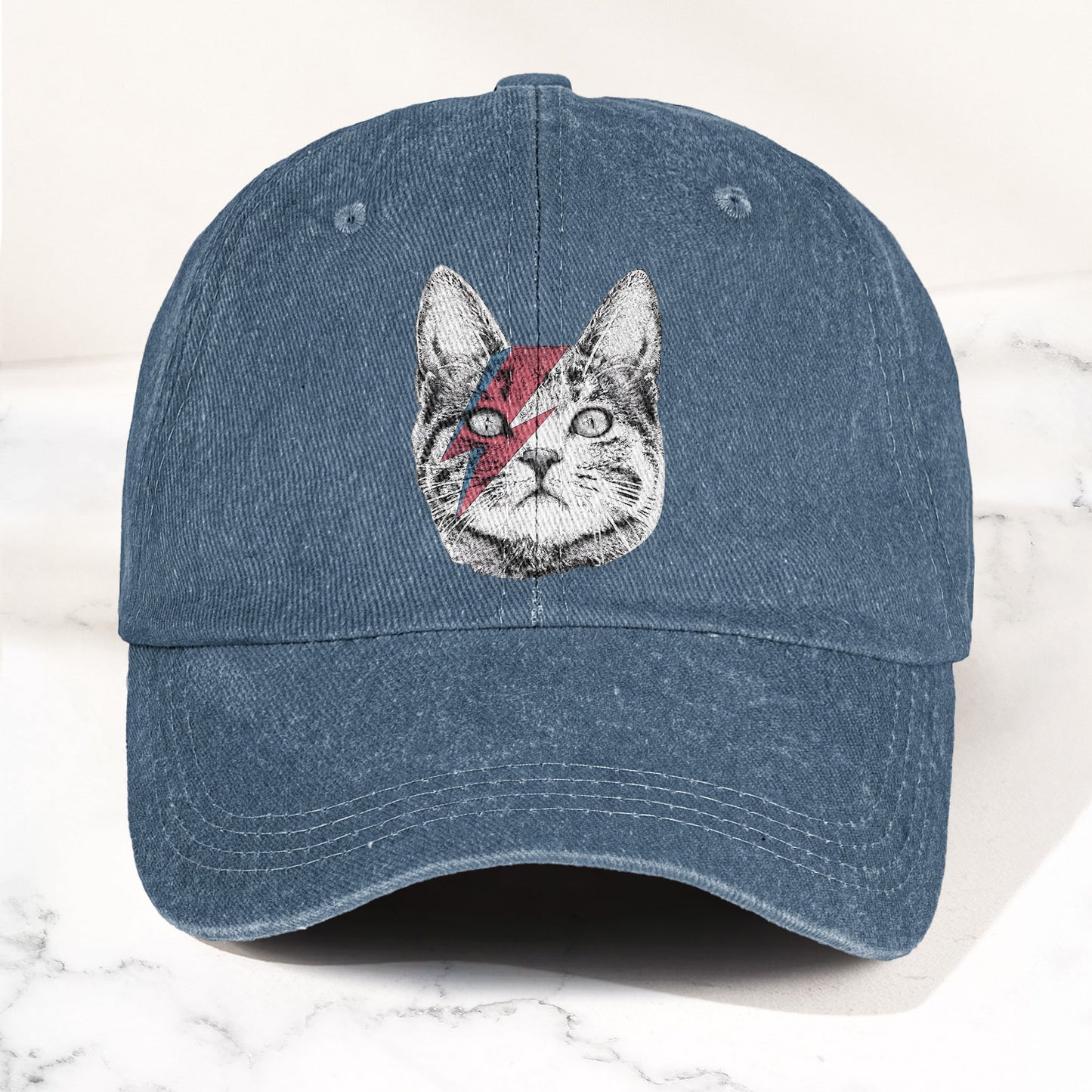 Kitty Stardust Denim Cap – David Bowie Inspired Merch Dad Hat (With Box)