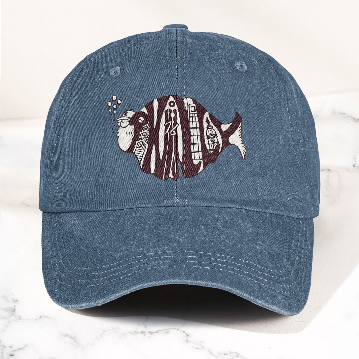 Phish Phishadelphia Logo Denim Cap – Retro Music Phish Cap Gift For Dad (With Box)
