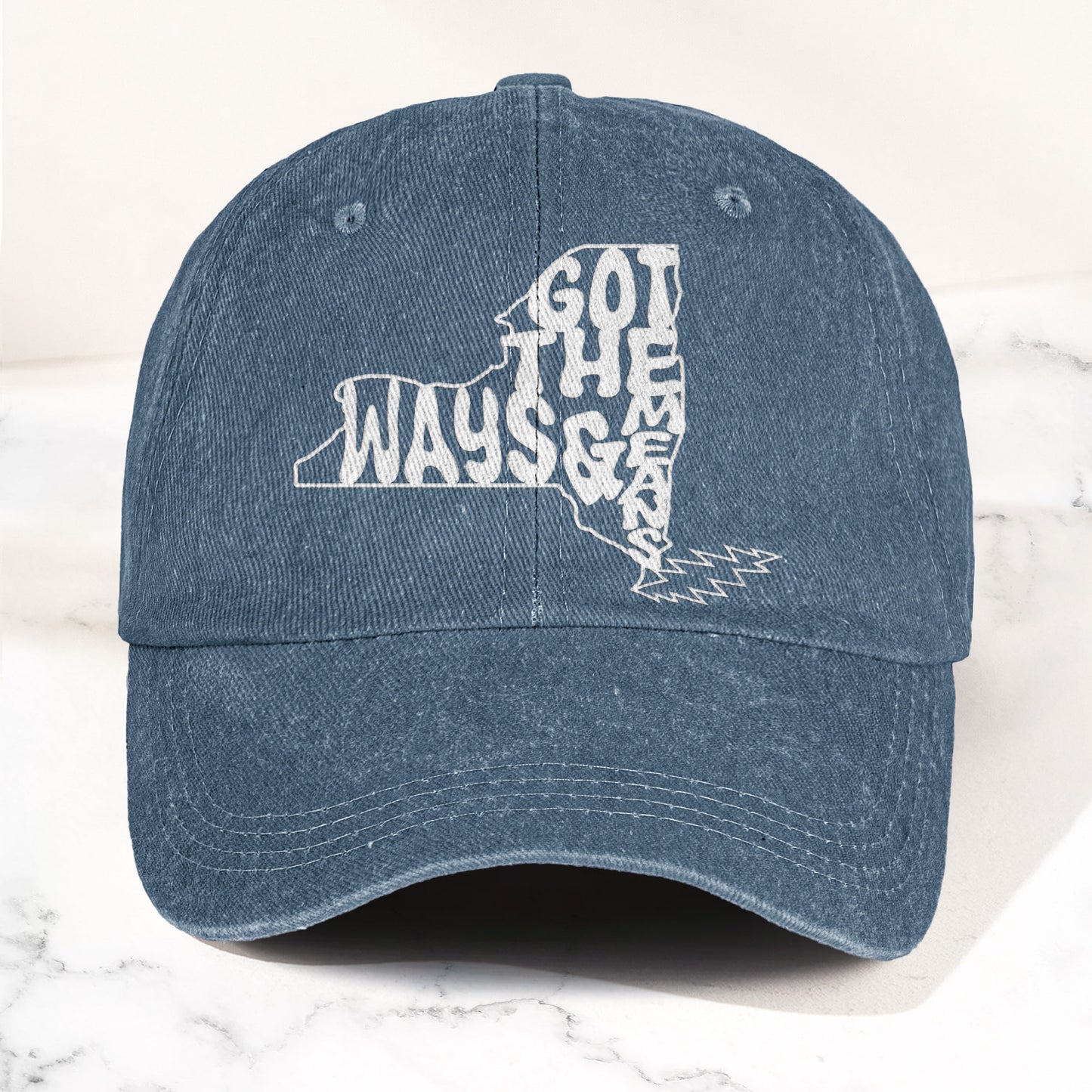 Grateful Dead Got The Ways & Means New York Denim Cap – Retro Rock Music Fan Cap (With Box)