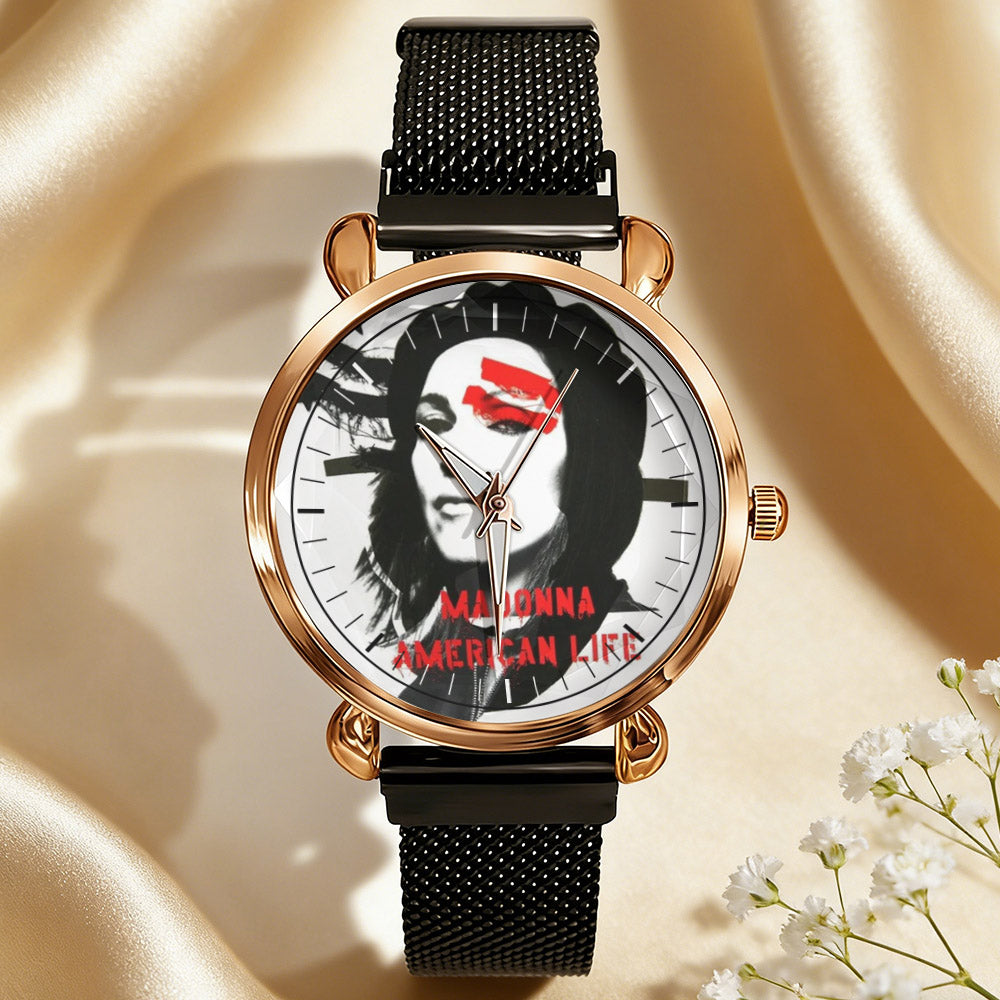 Madonna Vintage Portrait Watch – Classic Pop Star Design Available