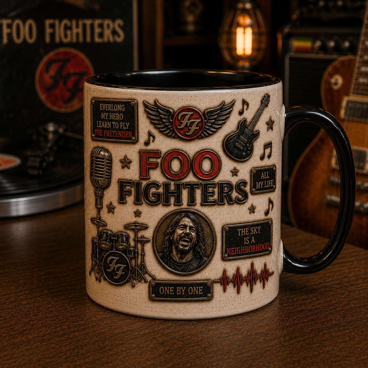 Foo Fighters Mug – Best of You & Everlong Inspired Ceramic Coffee Mug, Rock Band Fan Gift