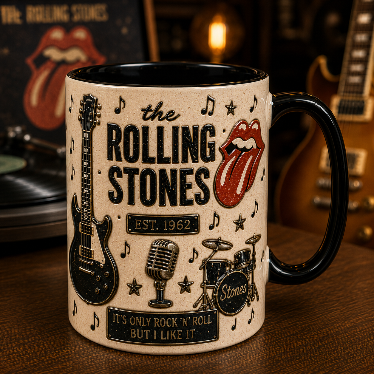 The Rolling Stones Coffee Mug – Iconic Tongue Logo Classic Rock Merchandise