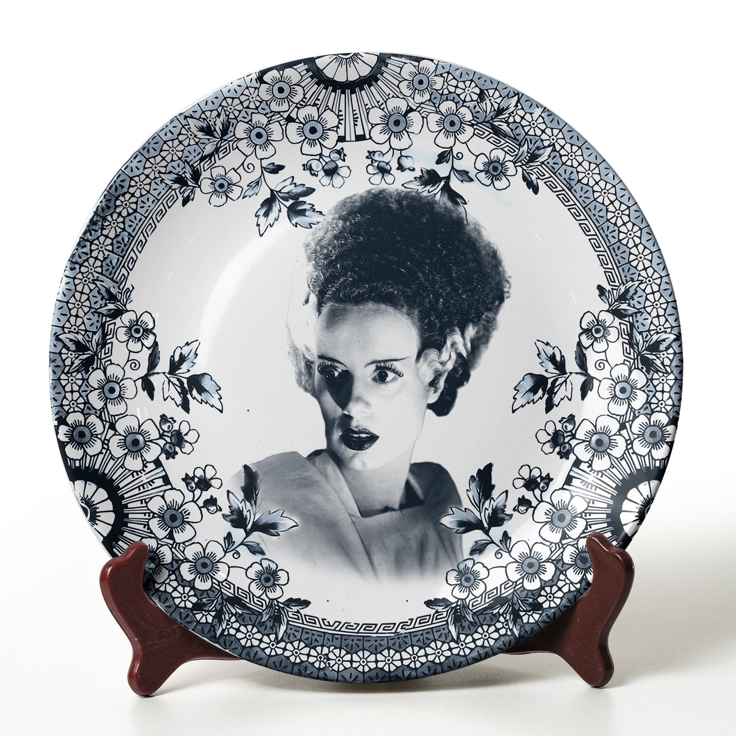 Ceramic Plate – Bride of Frankenstein Vintage Horror Icon