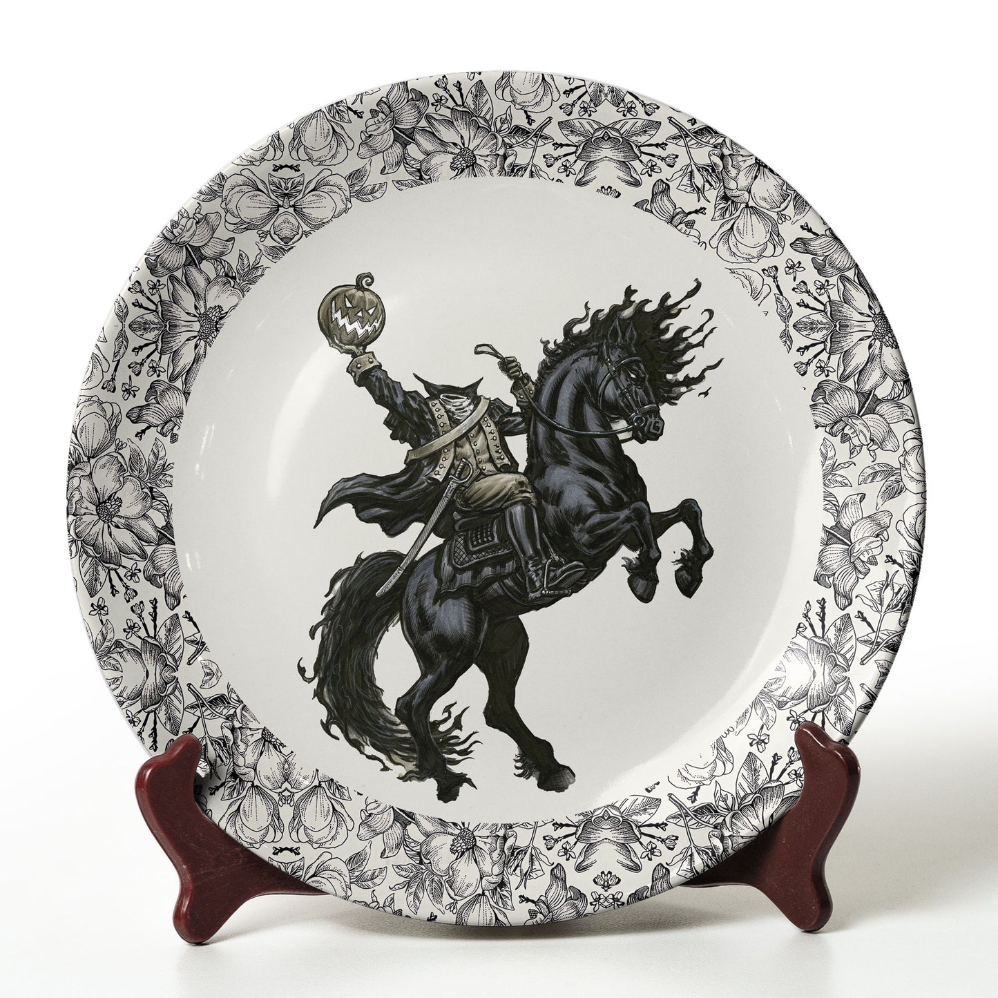 Headless Horseman Horror Ceramic Plate