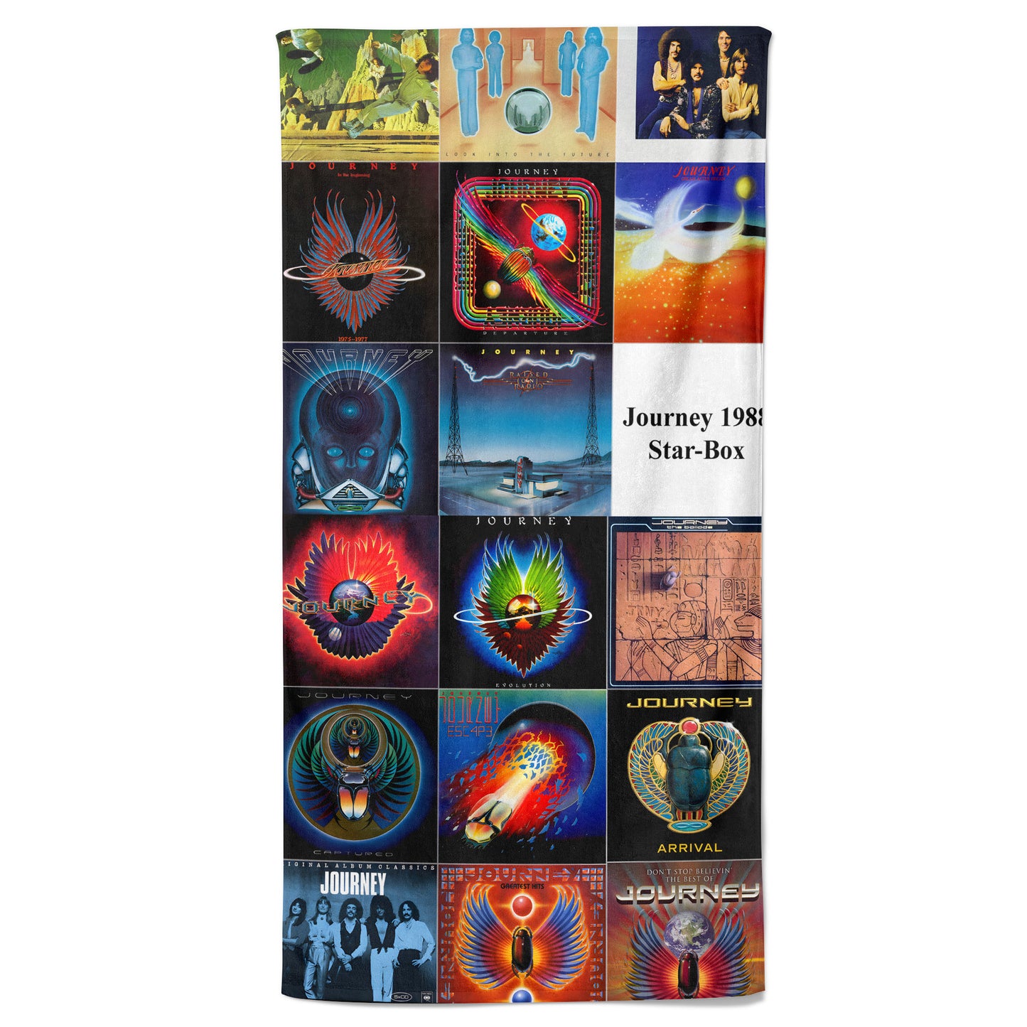 Journey Band Beach Towel – Album Cover Collage Classic Rock Towel