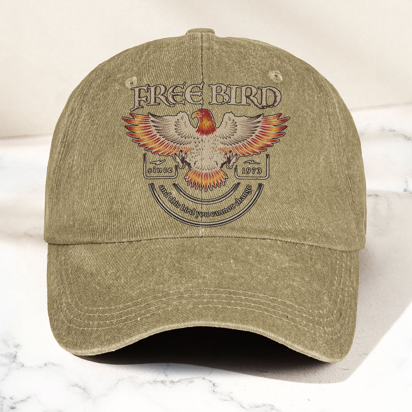 Lynyrd Skynyrd Denim Cap – “Free Bird” Vintage Eagle Dad Hat