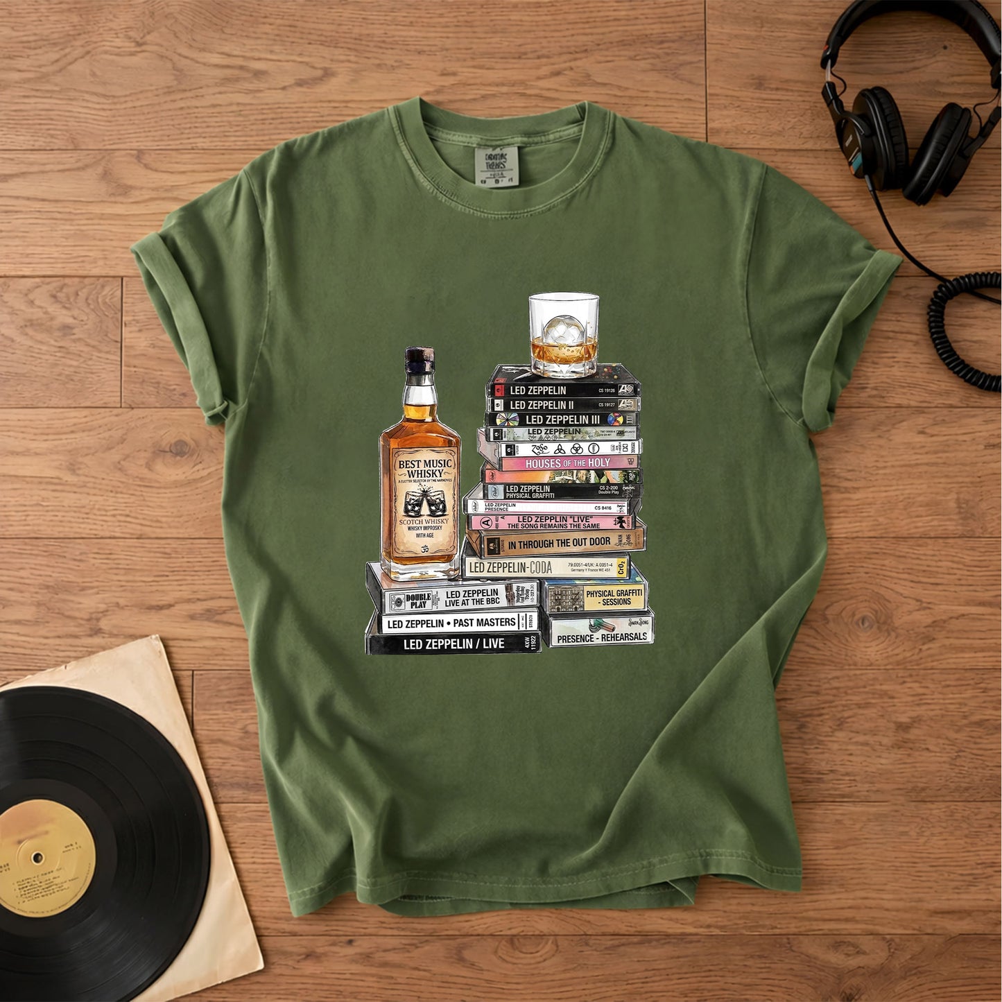 Led Zeppelin Cassette Collection T-Shirt – Retro Music Merch Tee
