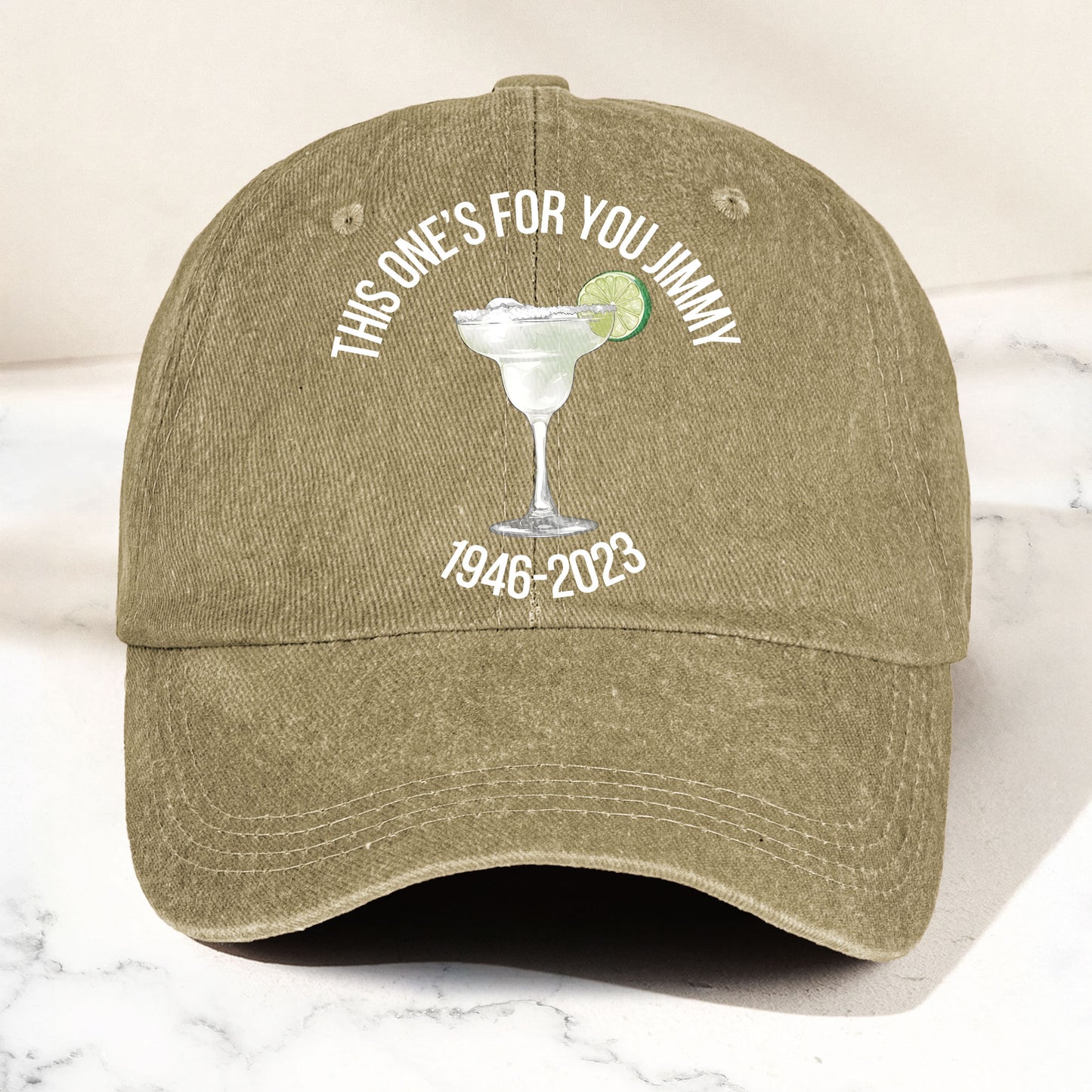 This one's for you Jimmy Denim Cap – Retro Jimmy Buffett Tribute Dad Hat (With Box)