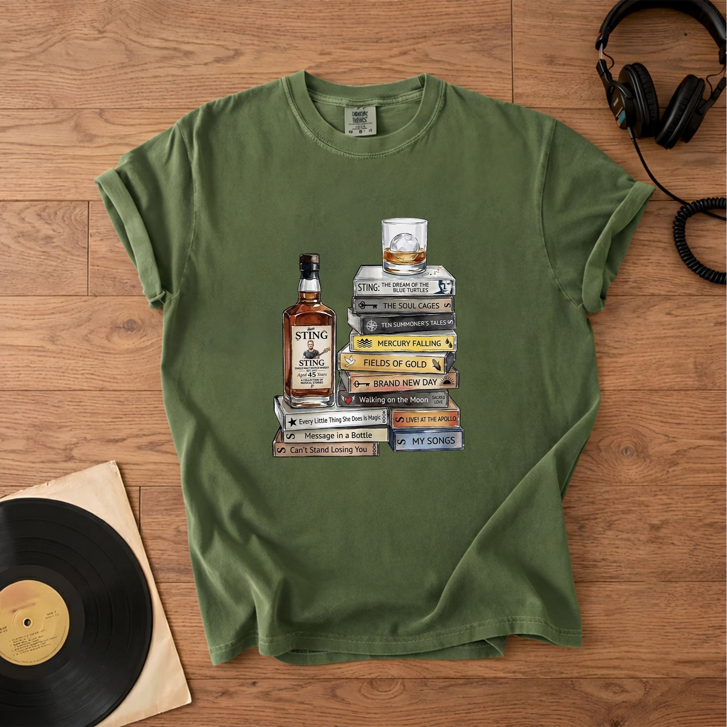 Sting Cassette Album Collection Vintage T-Shirt – Retro Rock Music Merch Tee