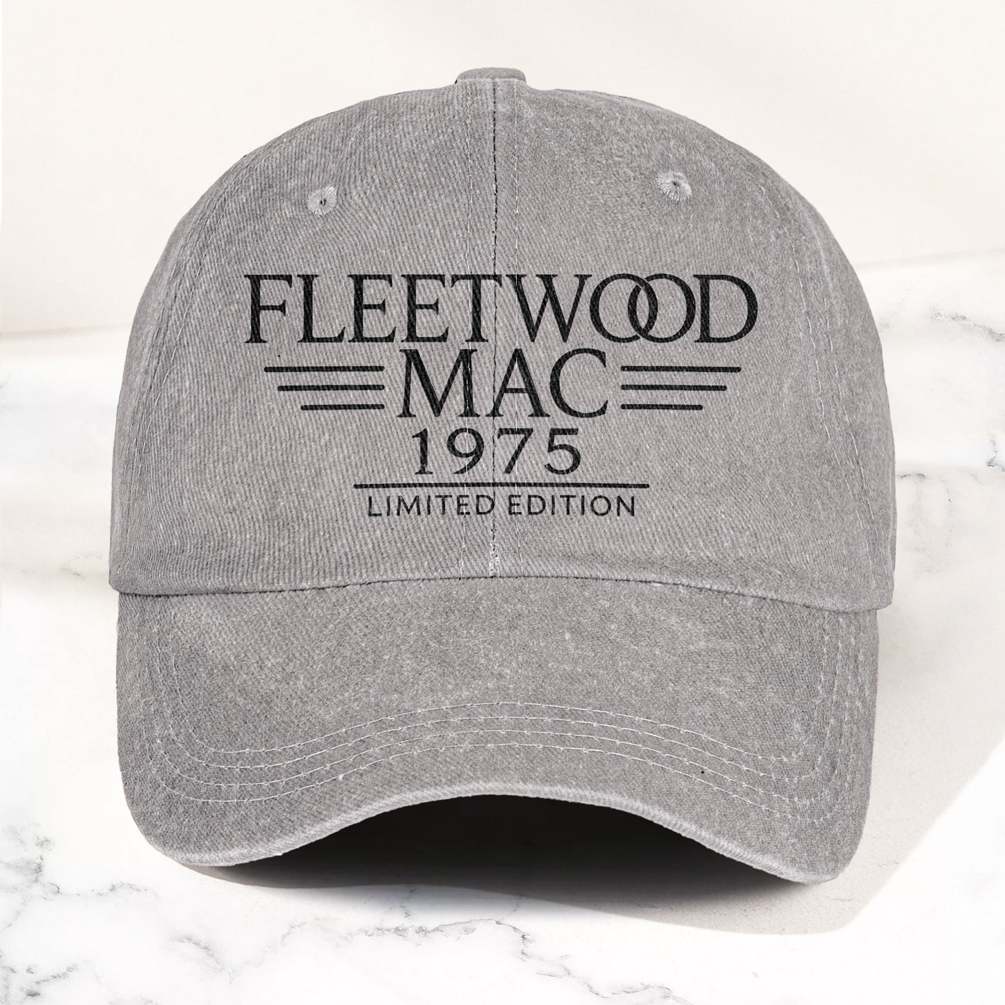Fleetwood Mac Band Logo Est 1975 Denim Cap – Vintage Dad Cap Gift For Dad (With Box)