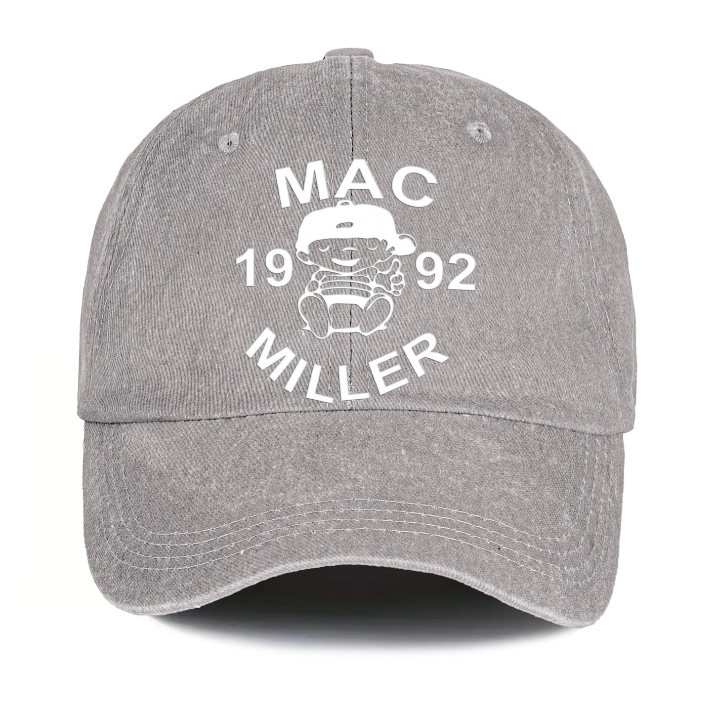 Mac Miller Denim Dad Cap – 1992 Baby Logo Tribute Design ( With BOX)