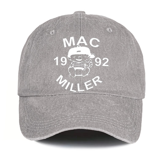 Mac Miller Denim Dad Cap – 1992 Baby Logo Tribute Design ( With BOX)