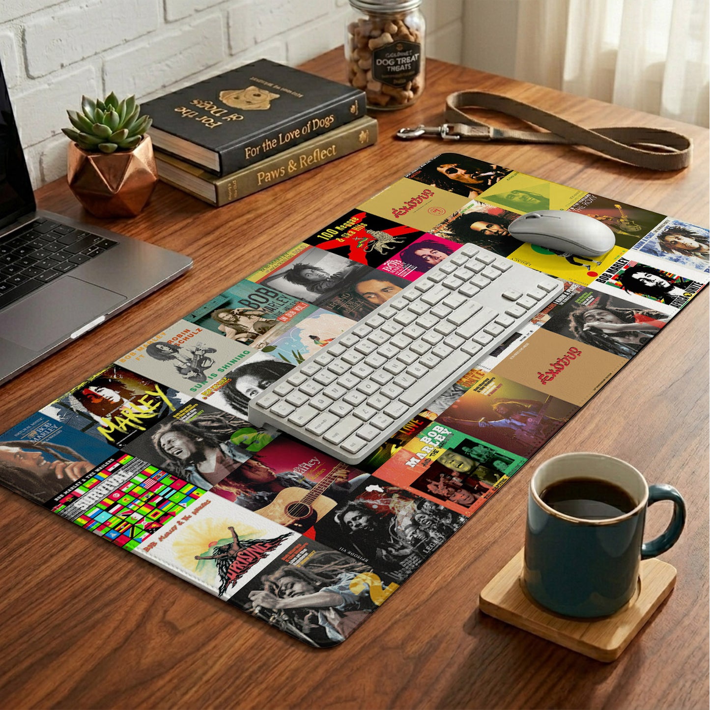 Bob Marley Album Collage Print Desk Mat – Non-slip Office Gift Keyboard Pad Birthday Gift For Music Lovers