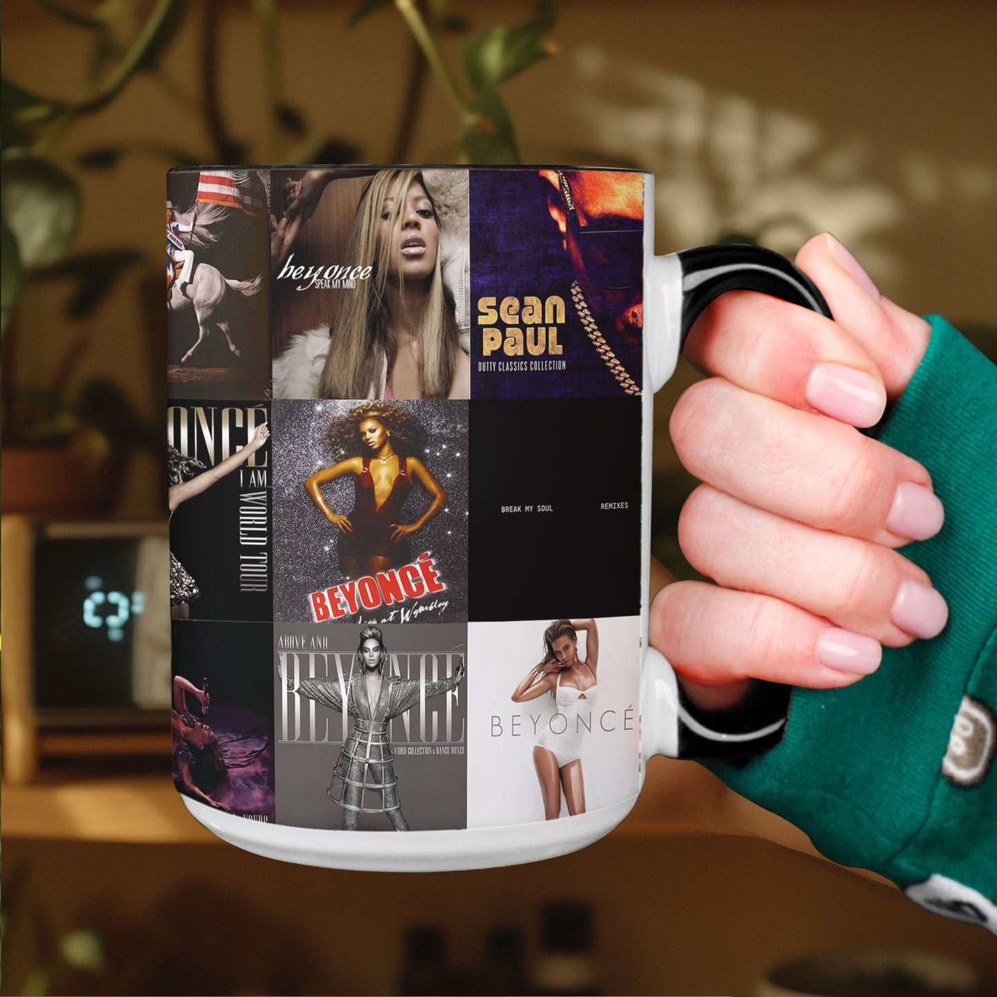 Beyoncé Accent Mug – Iconic Album Cover Collage Gift for Pop & R&B Fan ...