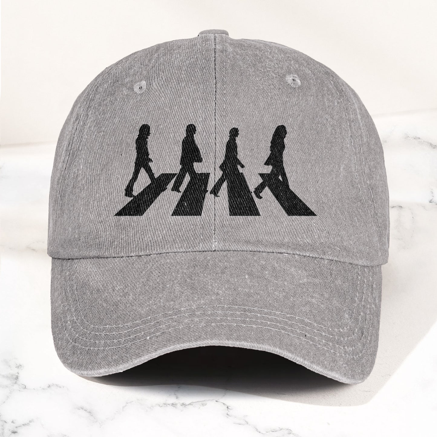 Retro The Beatles Abbey Road Denim Cap – Retro Rock Music Fan Cap (With Box)