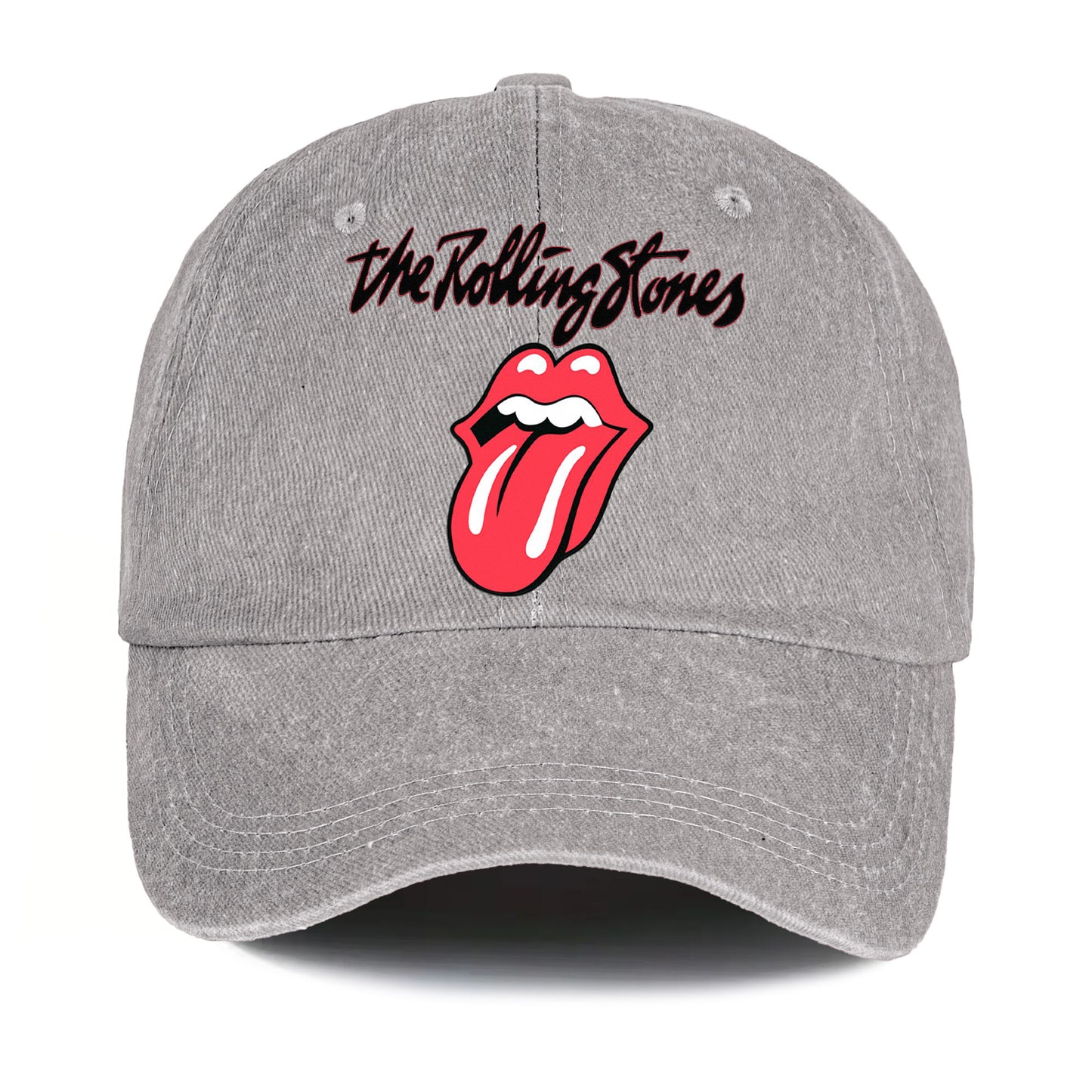The Rolling Stones Denim Dad Cap – Classic Tongue Logo Design ( With BOX)