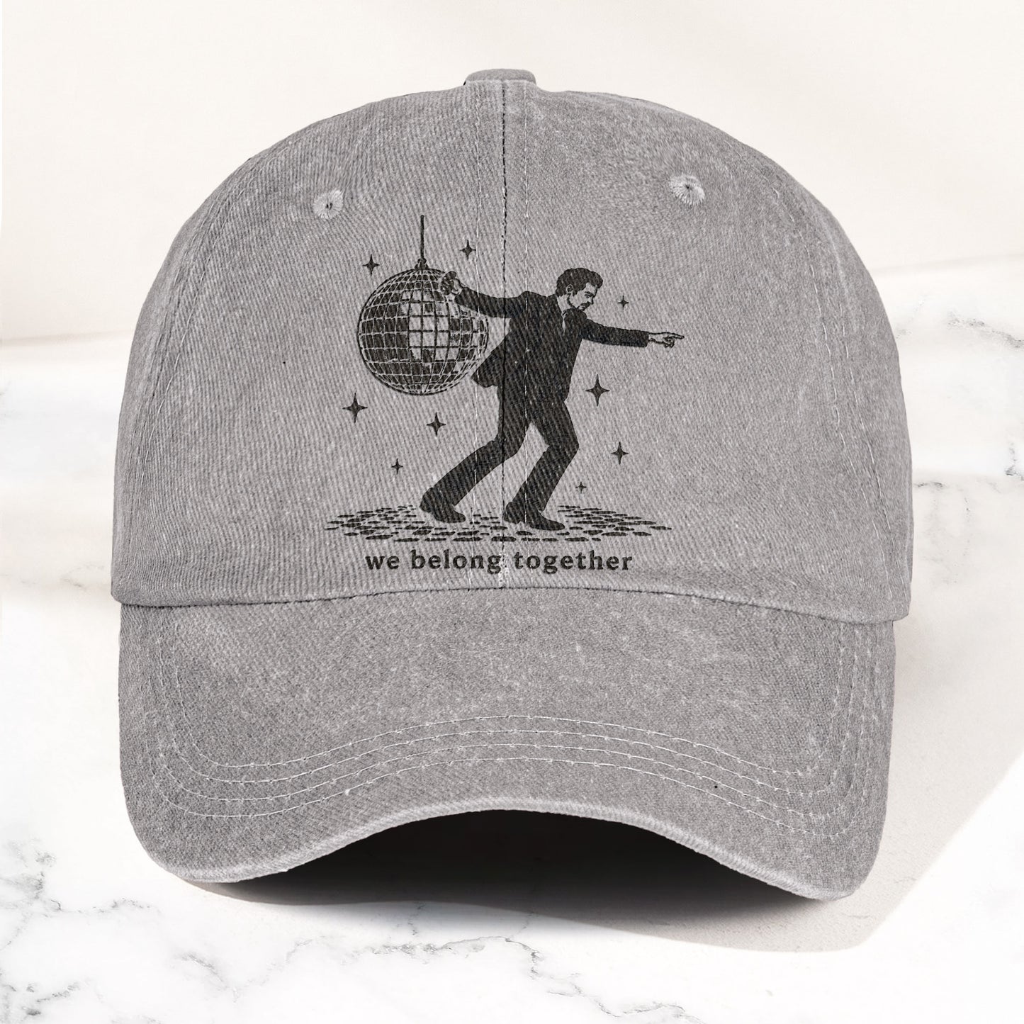 Harry Styles Dancing Under Disco Ball We Belong Together Denim Cap – Retro Vintage Dad Cap Gift For Dad (With Box)