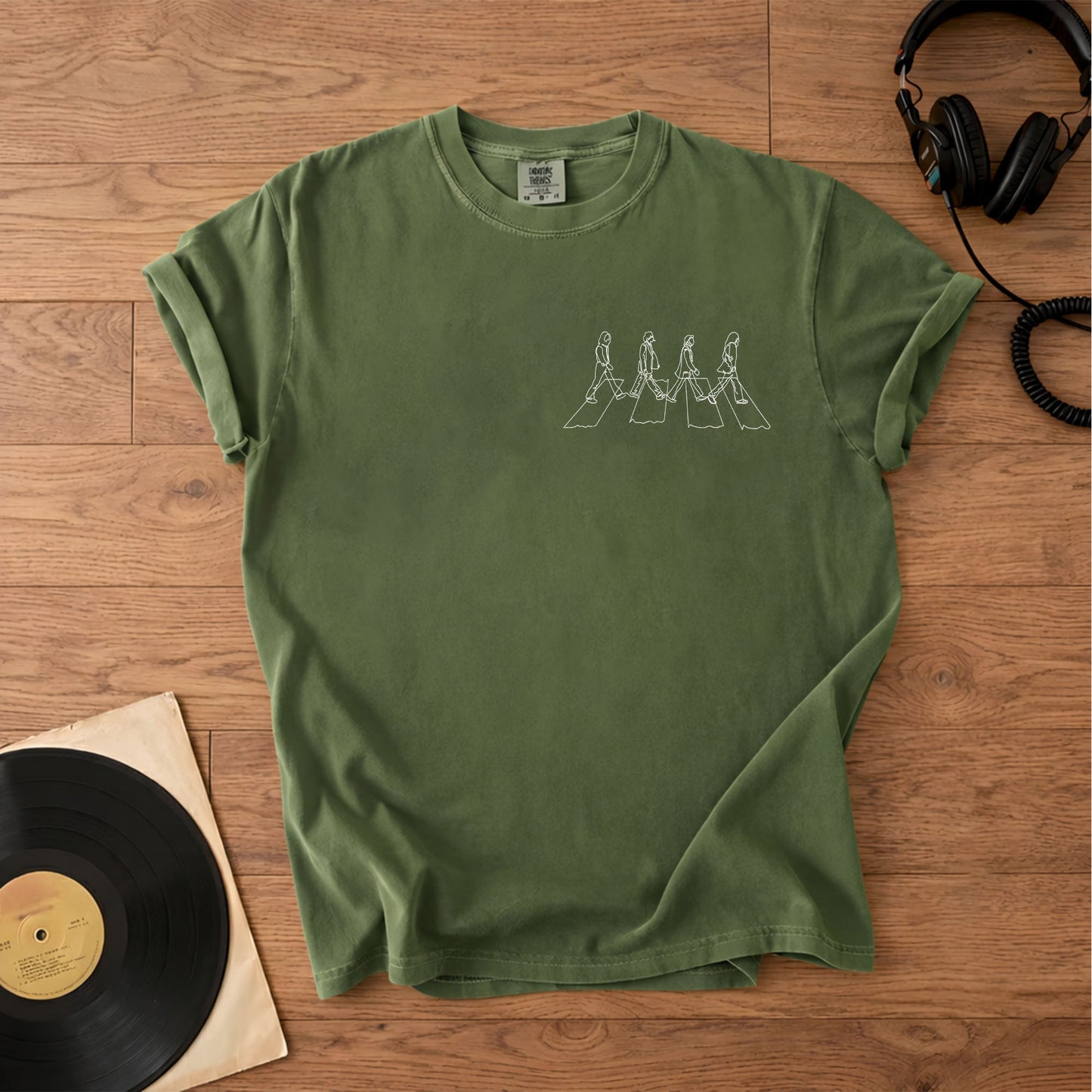 The Beatles-Inspired Abbey Road Embroidered 2D T-Shirt – Retro Music Band Merch Tee