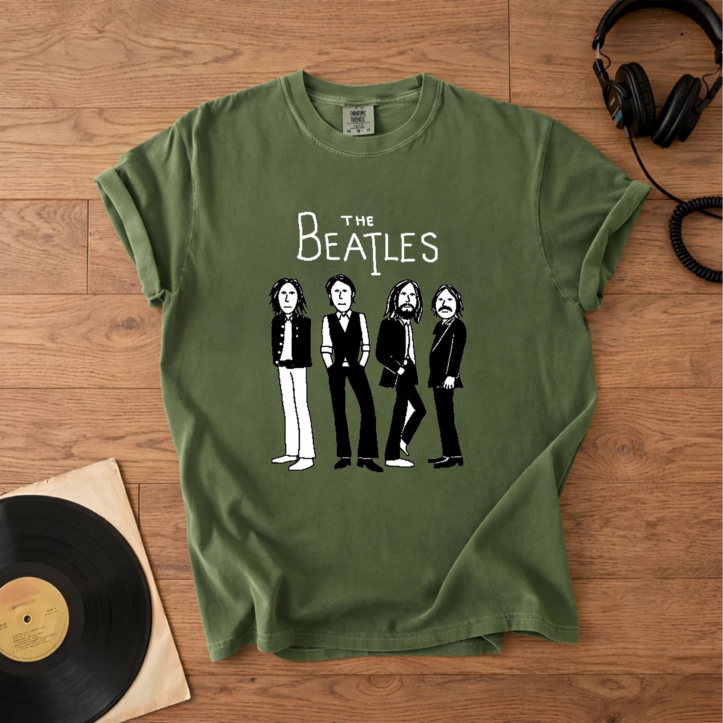 The Beatles Vintage Rock Band Cartoon Design Vintage T-Shirt – Retro Music Merch Tee
