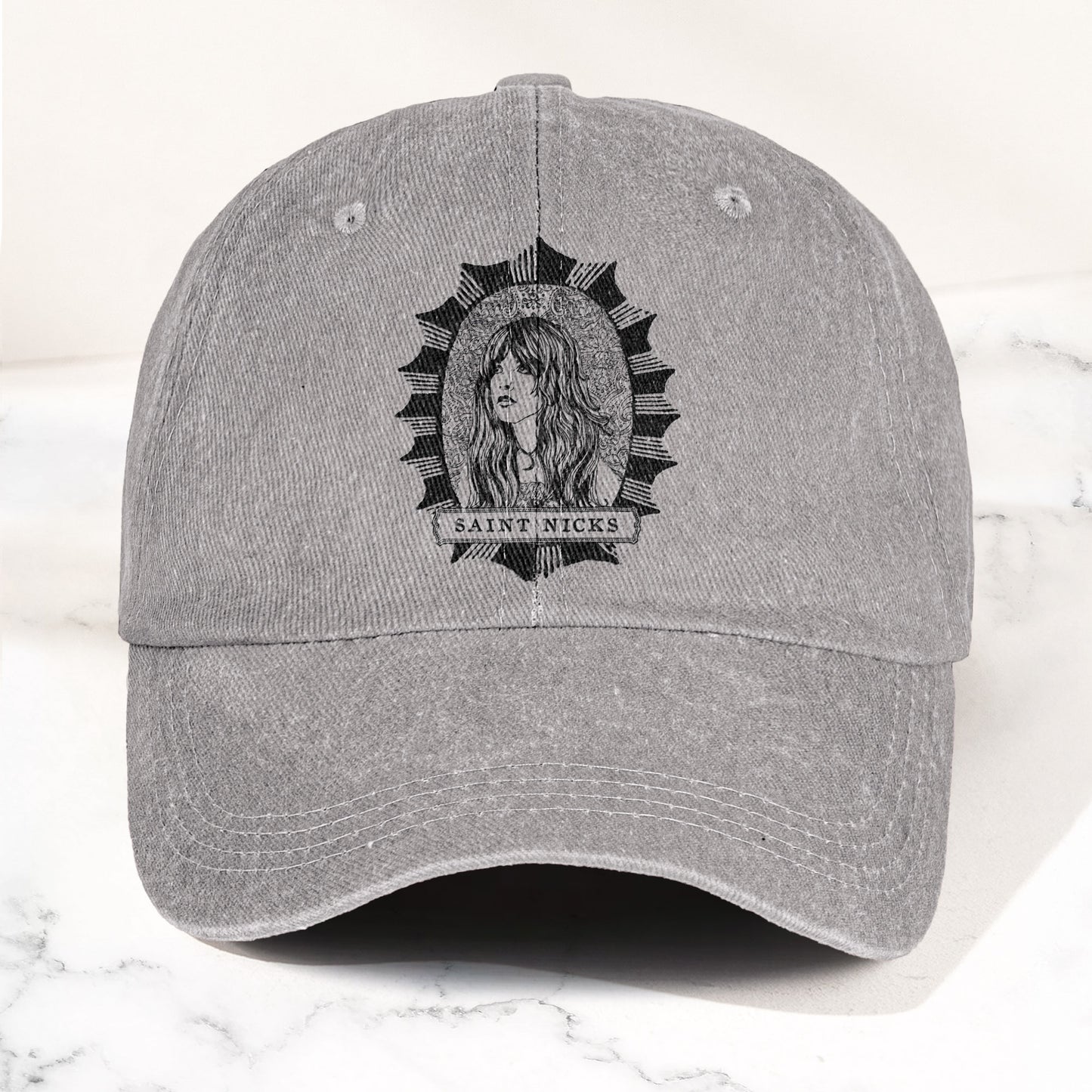 Saint Nicks Stevie Nicks Vintage Denim Cap – Retro Music Band Cap Gift For Dad (With Box)