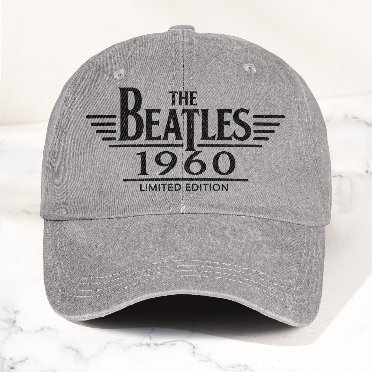 The Beatles Band Logo 1960 Denim Cap – Vintage Dad Cap Gift For Dad (With Box)