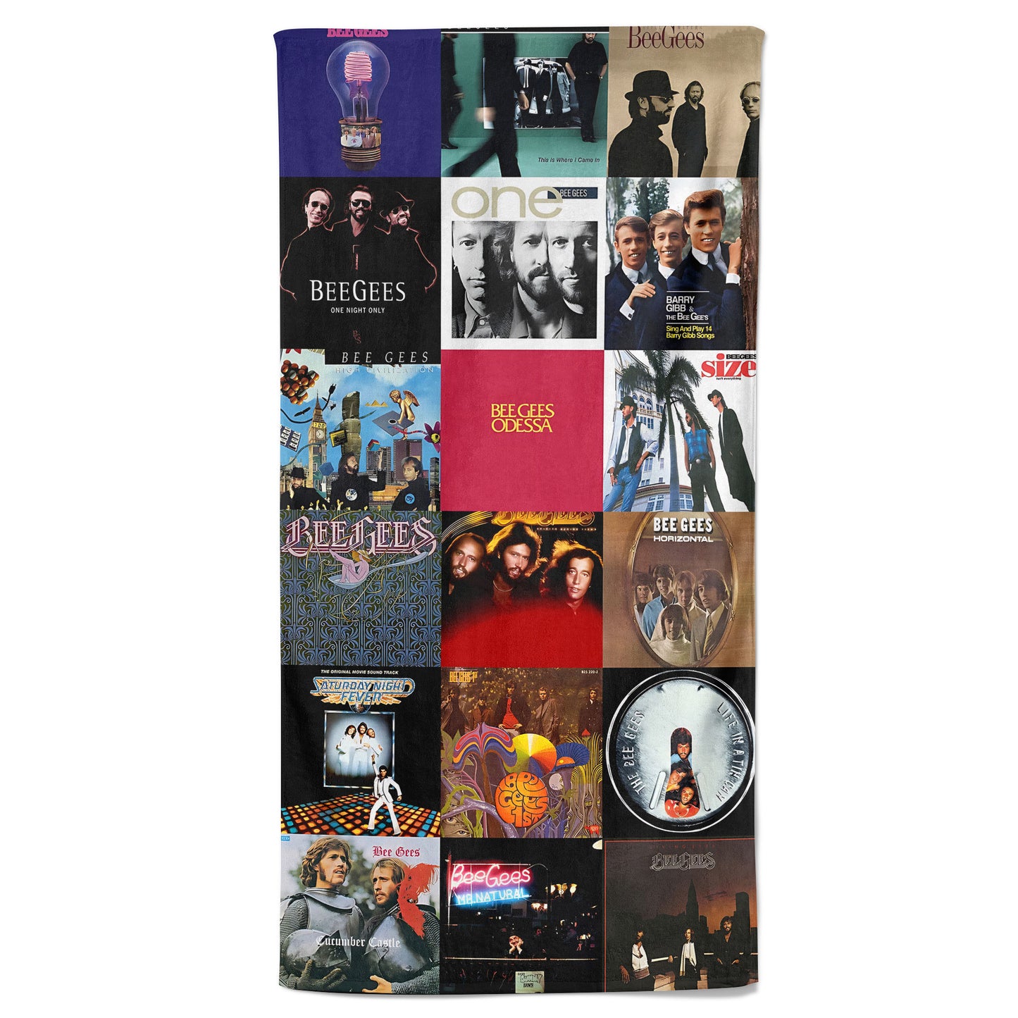 Bee Gees Beach Towel – Album Cover Collage Classic Rock Towel