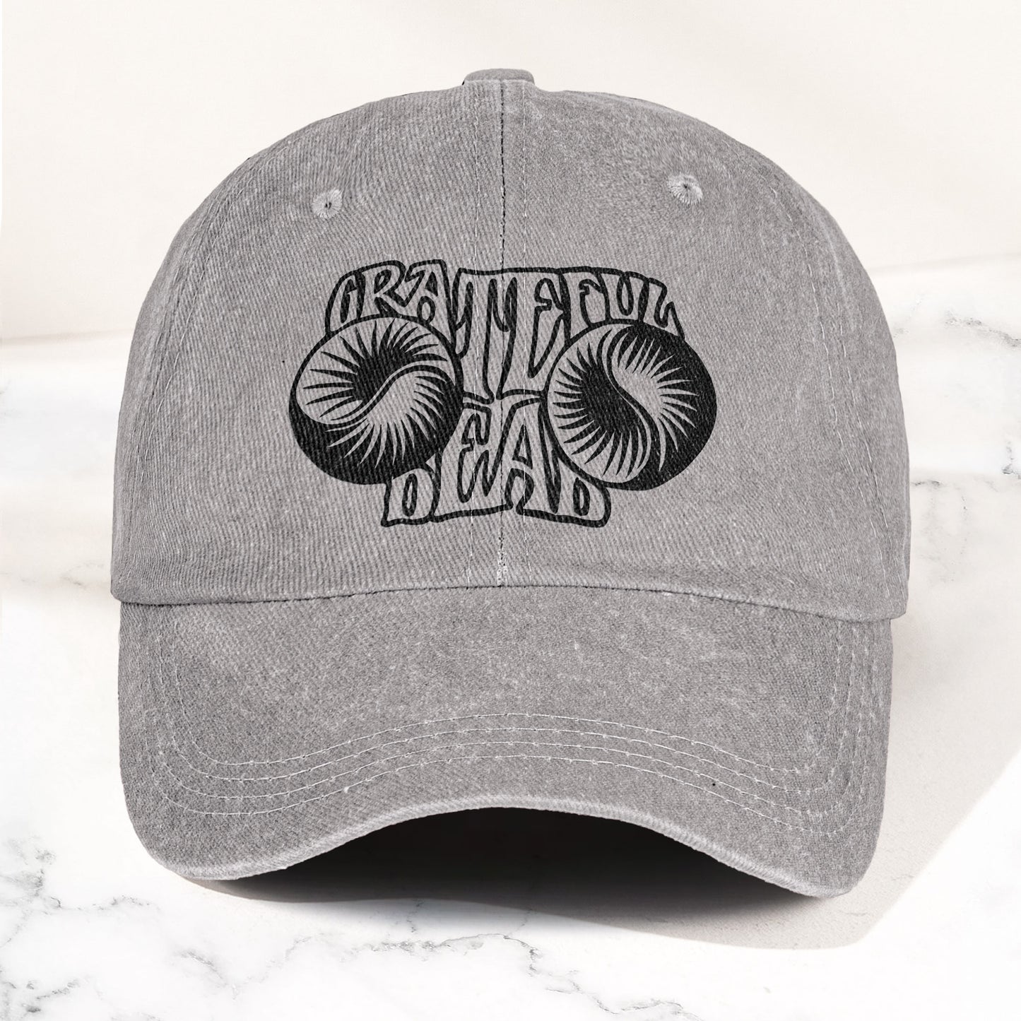 Grateful Dead Psychedelic Rock Music Merch Denim Cap – Retro Vintage Dad Cap Gift For Dad (With Box)