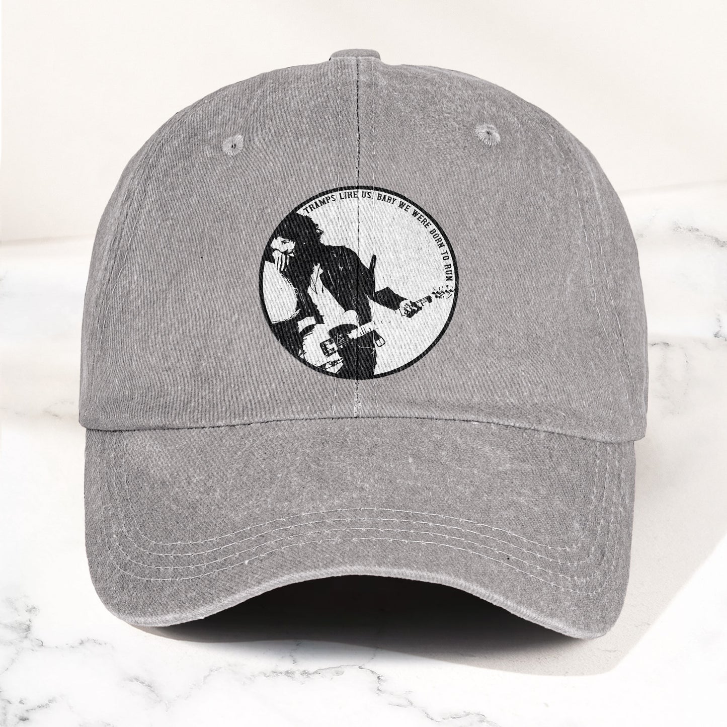 Bruce Springsteen Born To Run Album Inspired Denim Cap – Retro Rock Music Fan Cap (With Box)