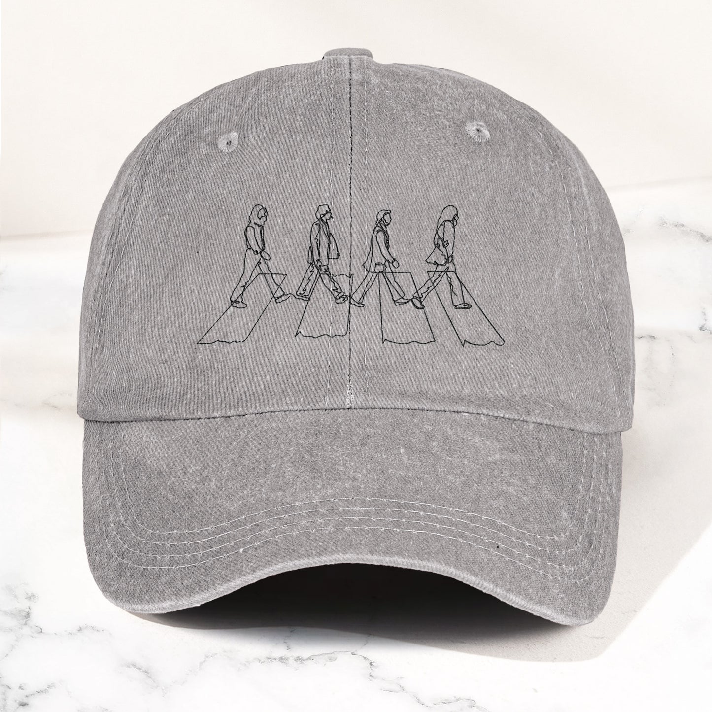 Abbey Road The Beatles Denim Dad Cap – Iconic Album Design (With BOX)