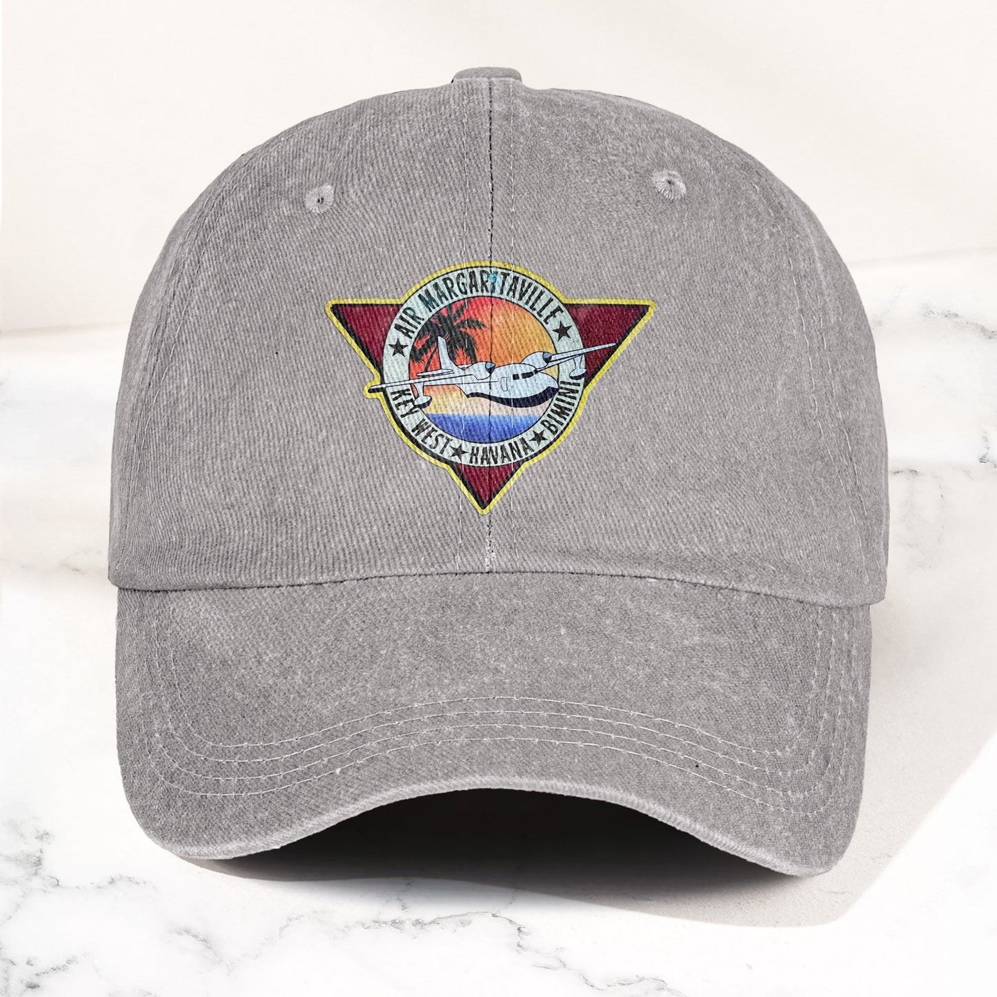 Air Margaritaville Denim Cap – Retro Jimmy Buffett Inspired Dad Hat (With Box)