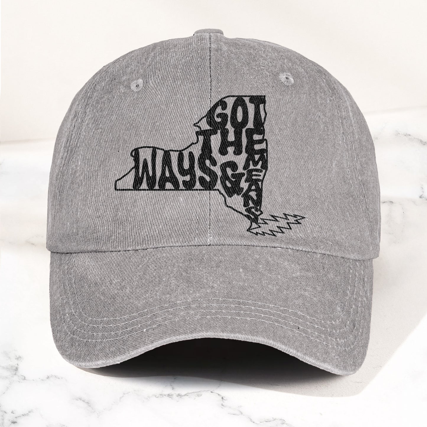 Grateful Dead Got The Ways & Means New York Denim Cap – Retro Rock Music Fan Cap (With Box)