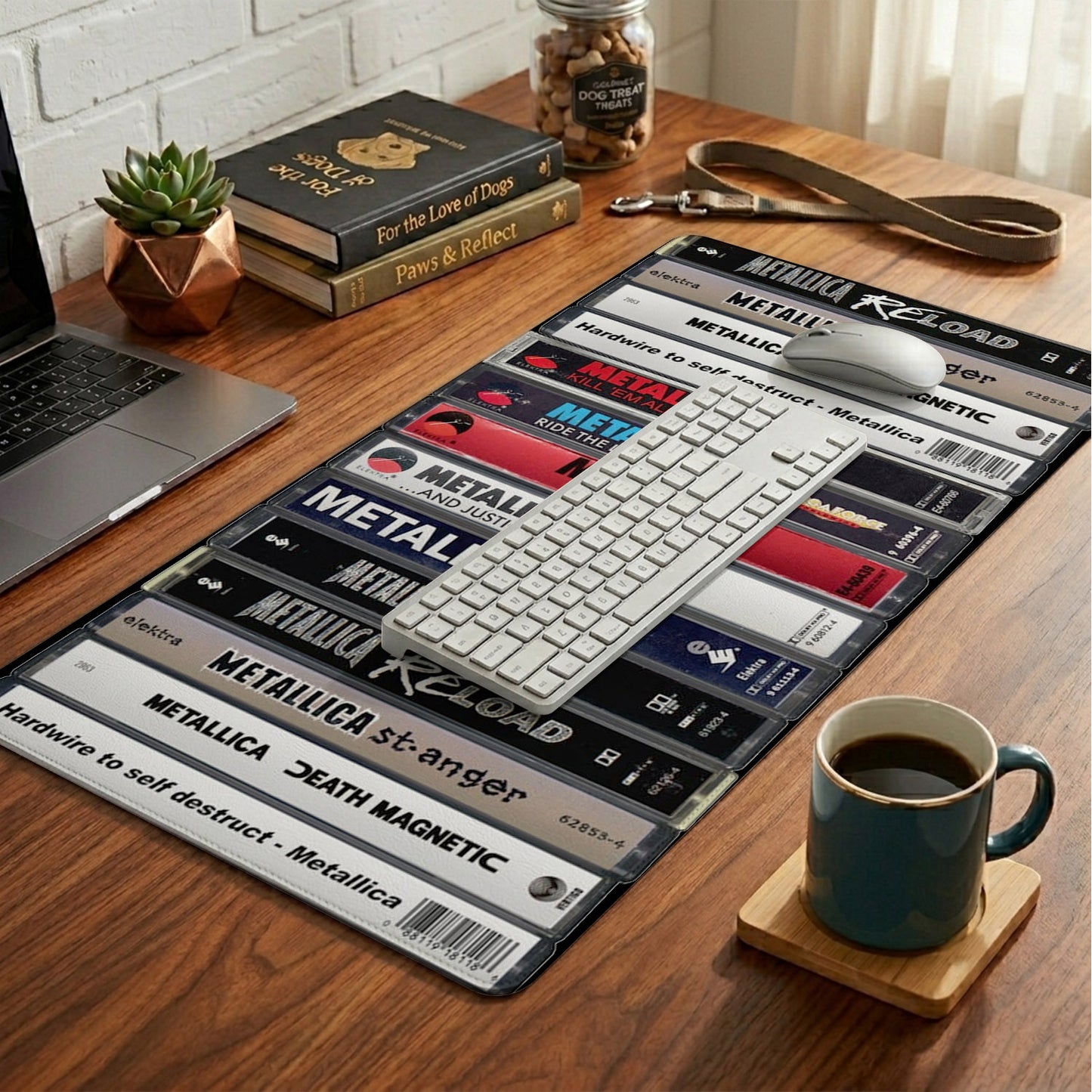 Metallica Cassette Album Collage Print Desk Mat – Non-slip Office Gift Keyboard Pad Birthday Gift For Music Lovers