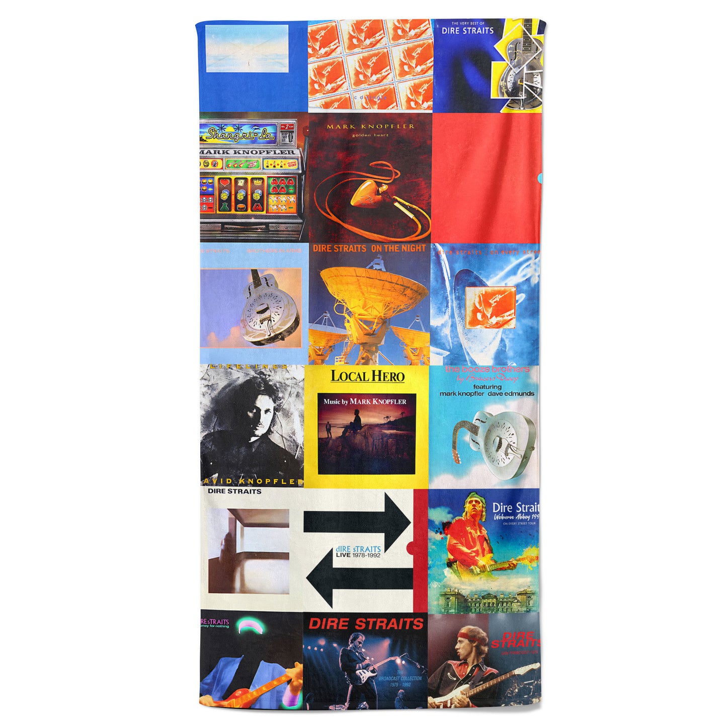 Dire Straits Beach Towel – Album Cover Collage Classic Rock Towel